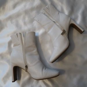 White Snakeskin Boots